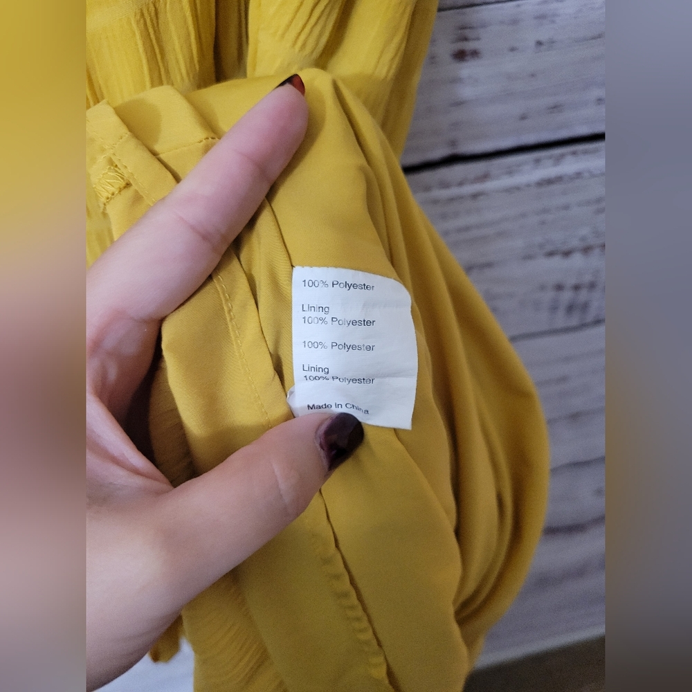 Slate and Willow Yellow Midi Dress S2 - Picture 6 of 7